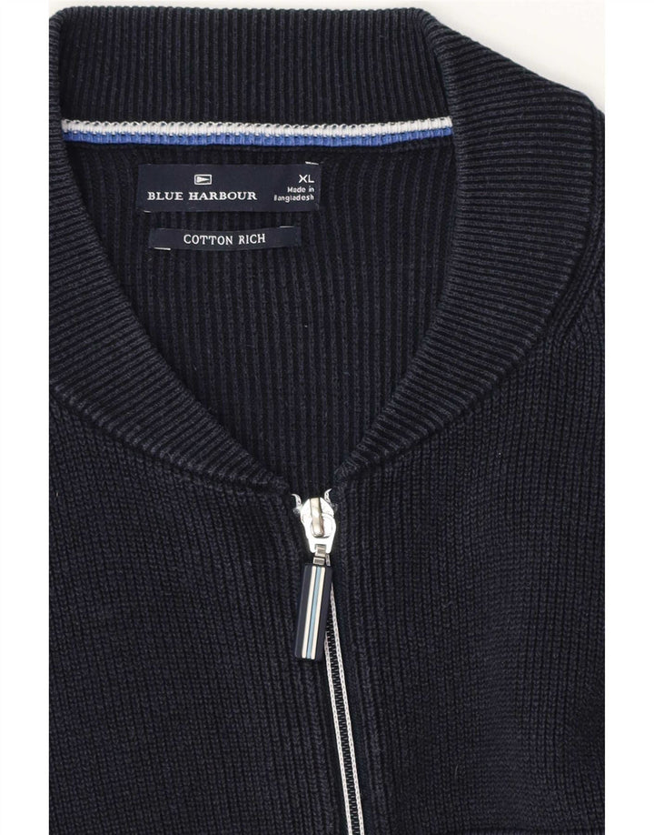 Męski sweter rozpinany Blue Harbor XL, granatowy, bawełniany
