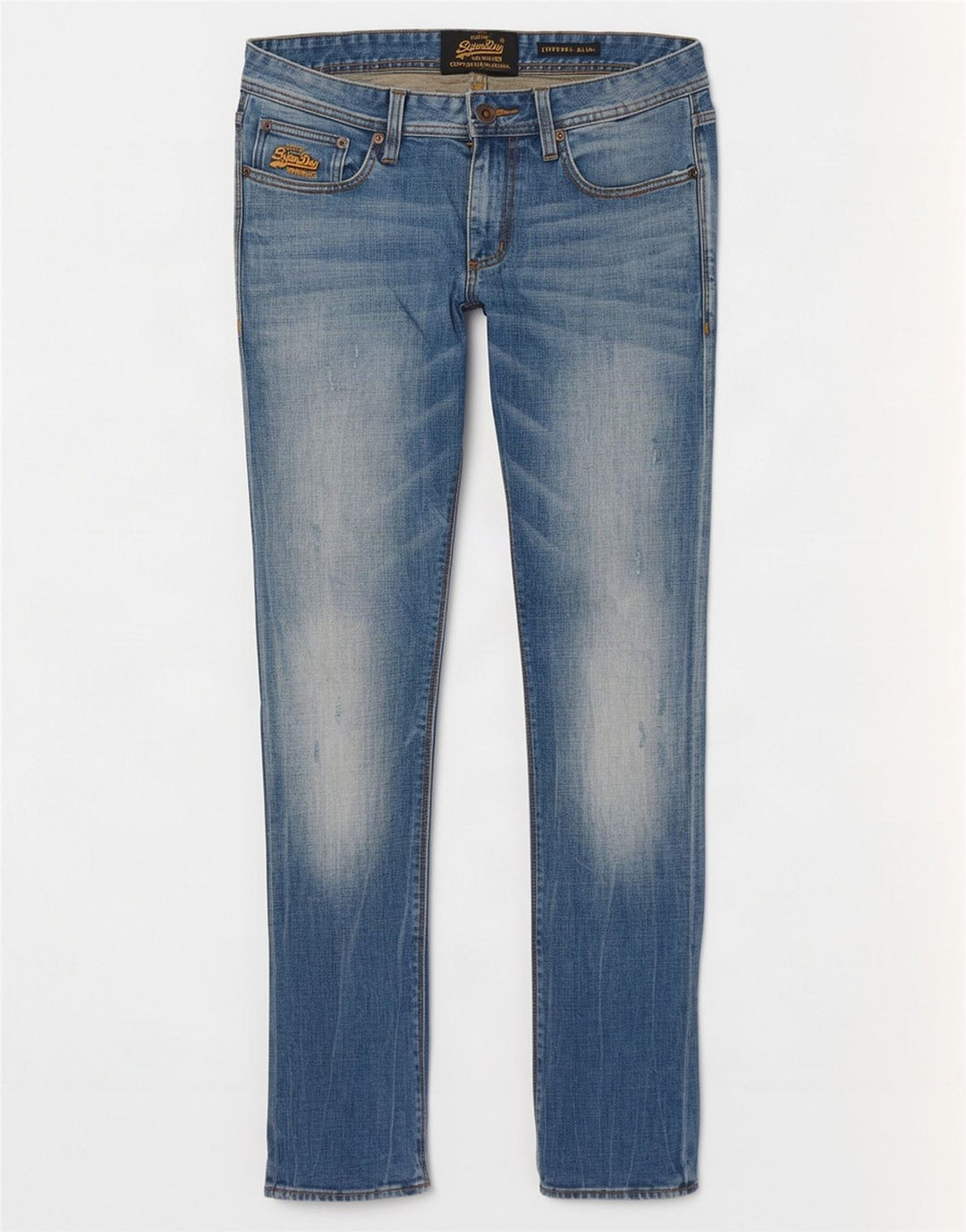 Męskie jeansy Superdry Corporal Distressed W31 L32 Niebieskie, bawełniane
