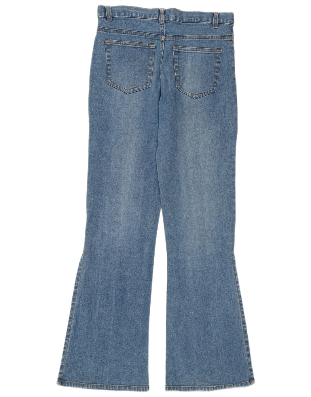 Damskie jeansy rozkloszowane w stylu vintage, małe W28 L30, niebieskie, bawełniane