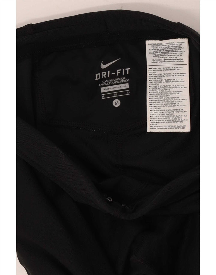 Damskie legginsy Nike Dri Fit UK 12, średni czarny poliester