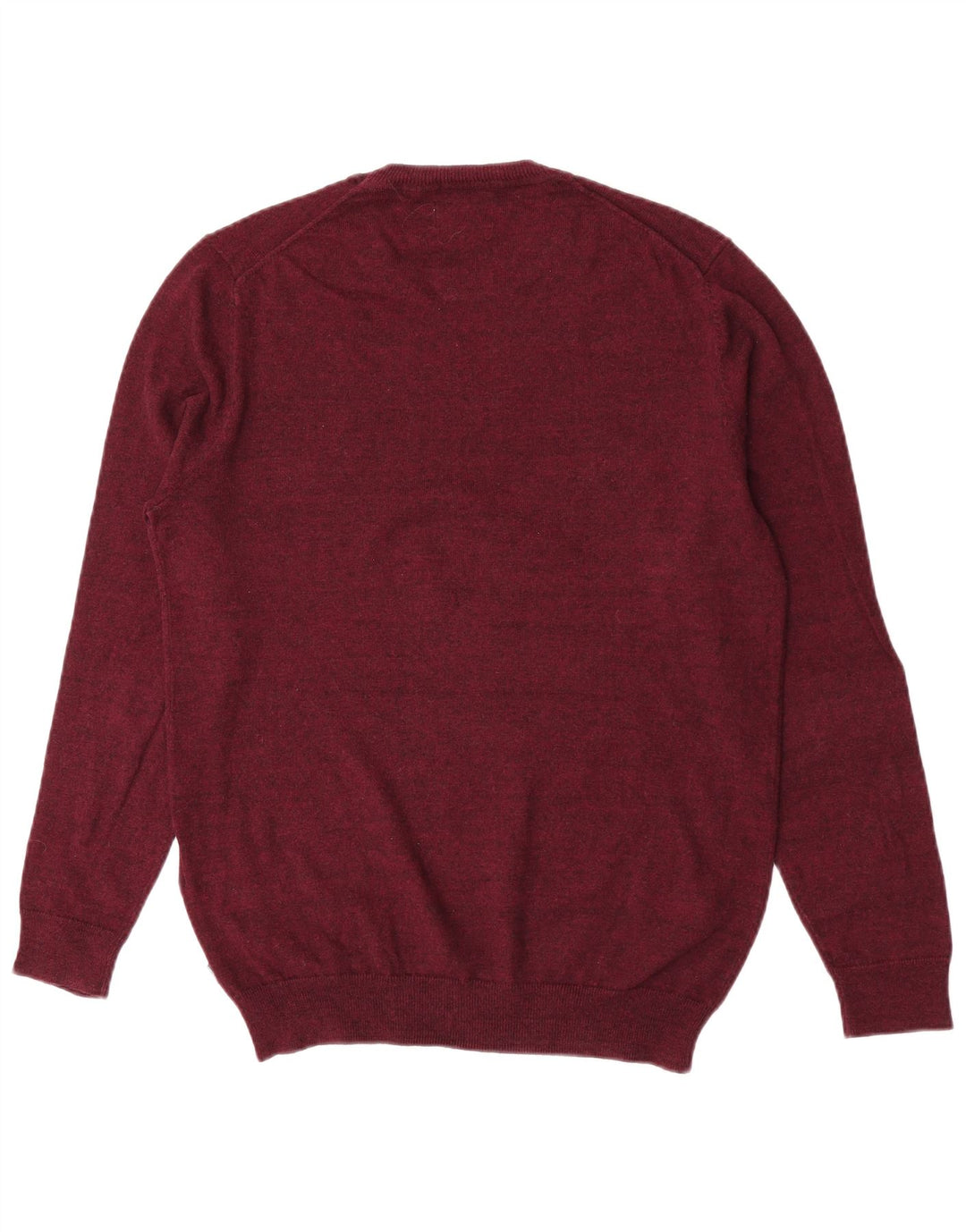 Męski sweter z okrągłym dekoltem Superdry, średnio bordowa bawełna