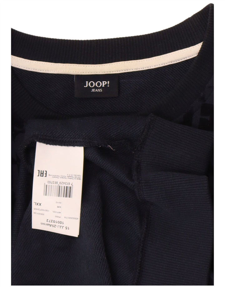 Męska bluza Joop z grafiką, 2XL, granatowa, bawełniana