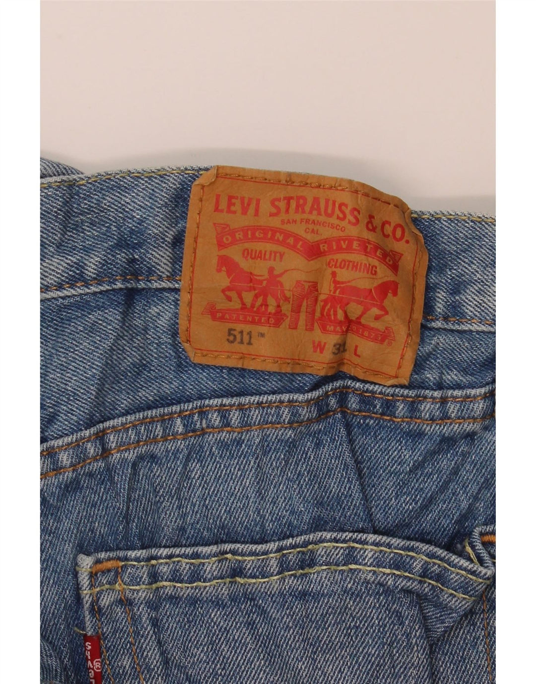 Męskie spodenki jeansowe Levi's 511 W31 Średnioniebieskie, bawełniane