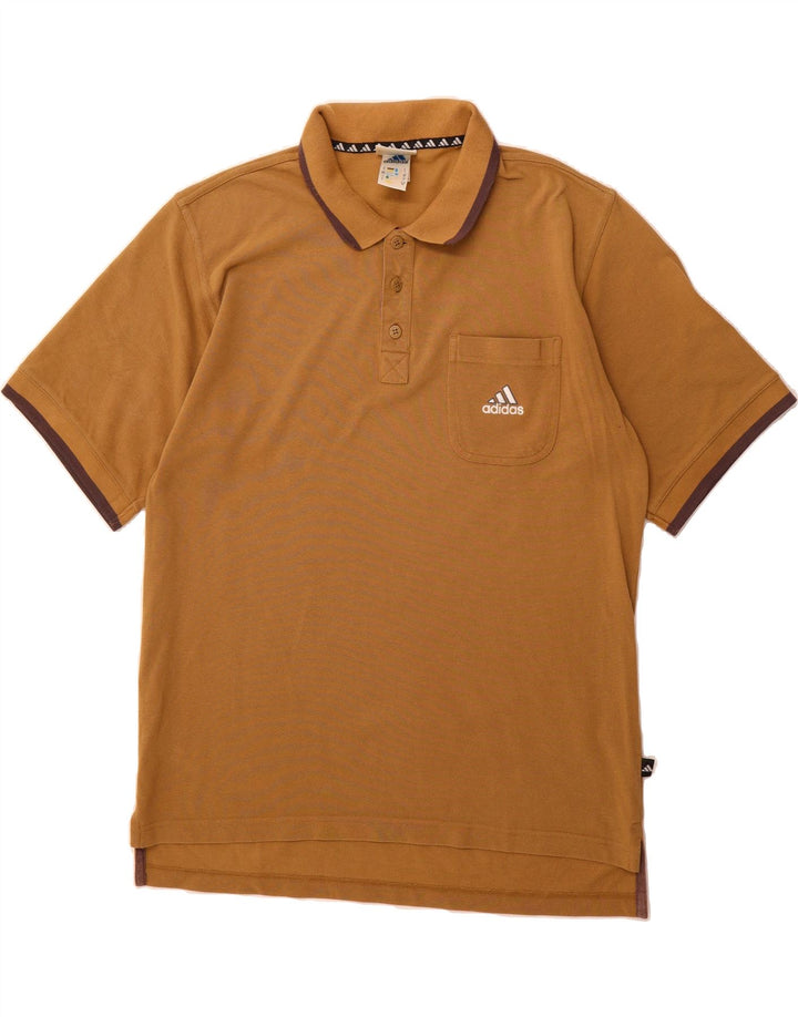 ADIDAS Mens Polo Shirt UK 40/42 Medium Brown Vintage Adidas and Second-Hand Adidas from Messina Hembry 