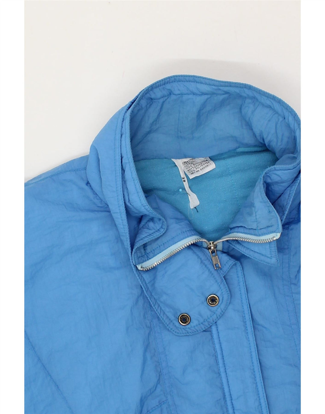 VINTAGE Womens Windbreaker Jacket EU 38 Medium Blue Polyamide Vintage Vintage and Second-Hand Vintage from Messina Hembry 