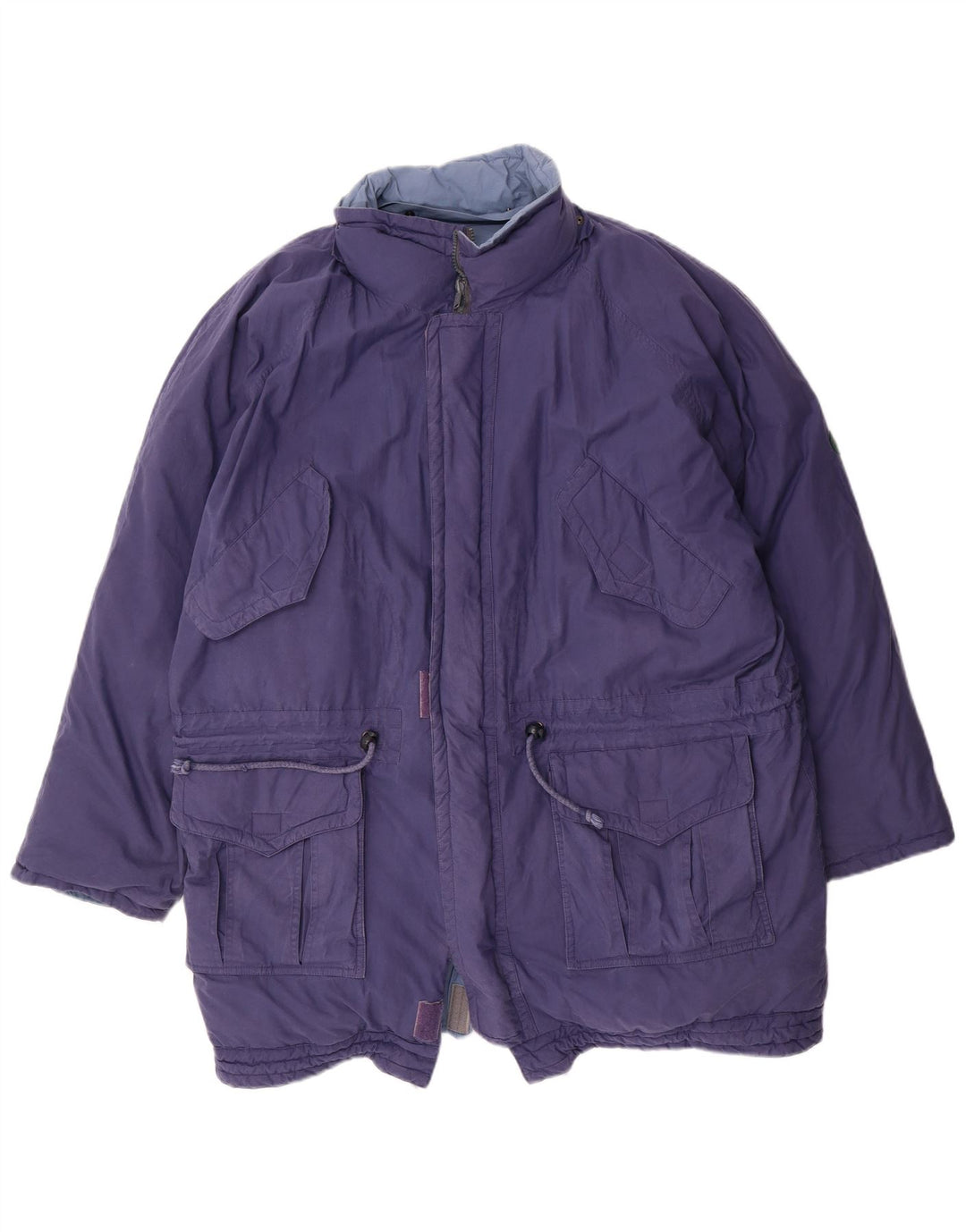 DIADORA Męska, dwustronna, wyściełana kurtka o luźnym kroju, UK 38, średnia niebieska bawełna