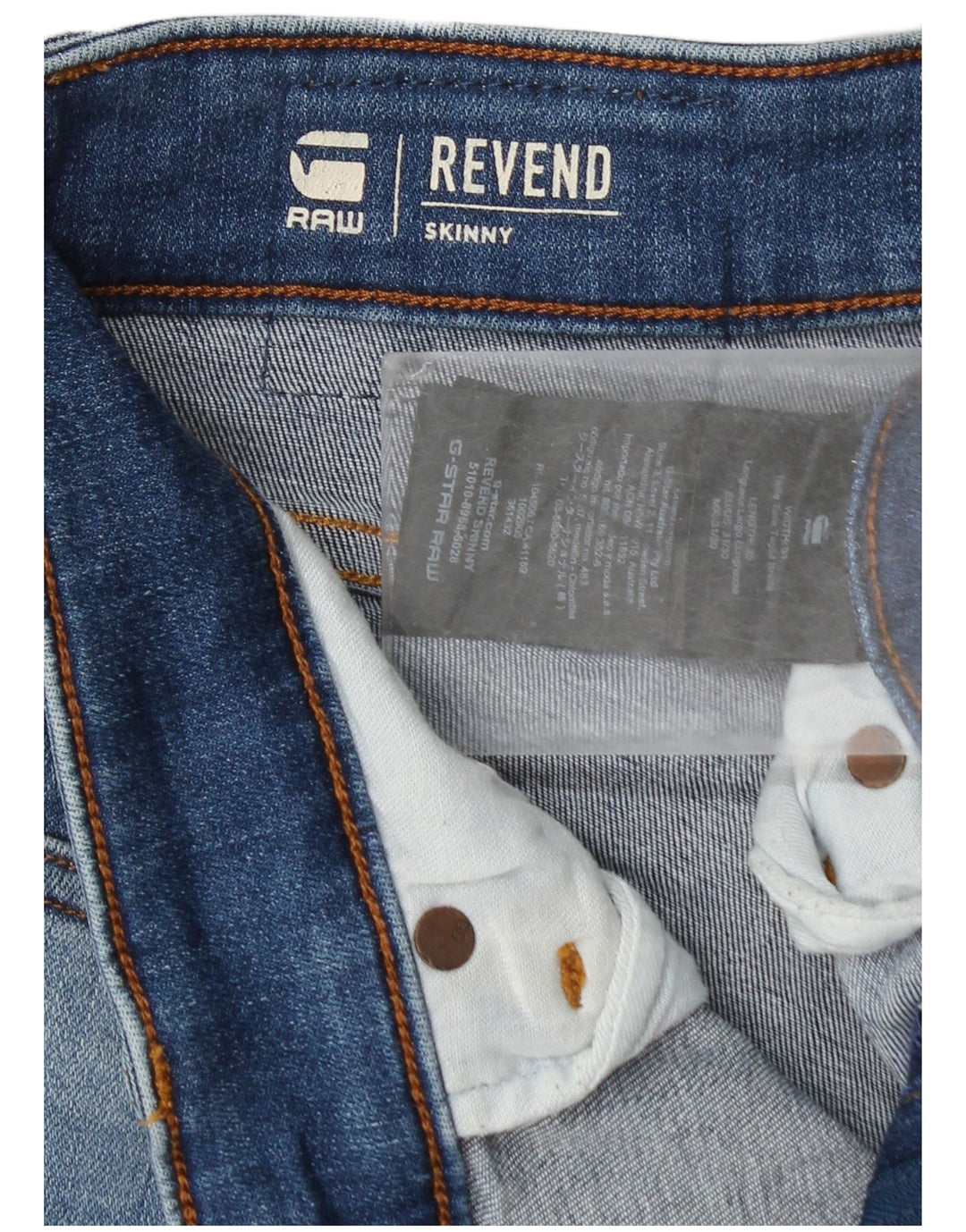 Męskie jeansy Skinny G-Star Revend W31 L30 Niebieska bawełna