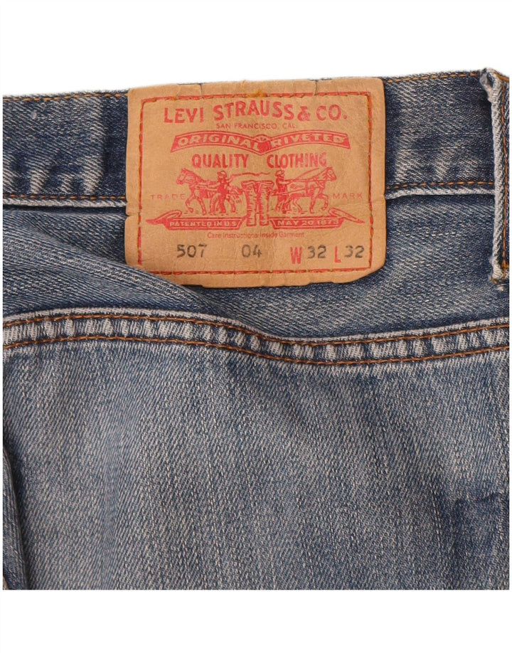 Męskie jeansy Levi's 507 Bootcut W32 L32 Niebieska bawełna