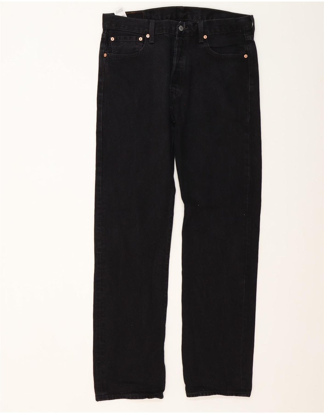 Męskie dżinsy Levi's 501 Straight W34 L34 Czarna bawełna