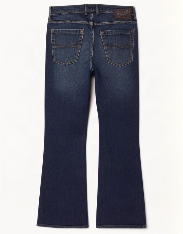 Diesel Męskie Zhav Bootcut Jeans W32 L32 Granatowa bawełna