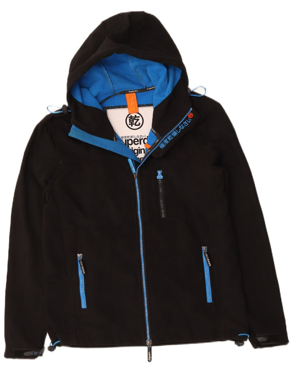 Męska kurtka wiatrówka Superdry Windtrekker z kapturem UK 40, duża czarna
