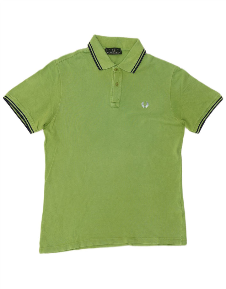 Męska koszulka polo Fred Perry, średnia zielona bawełna