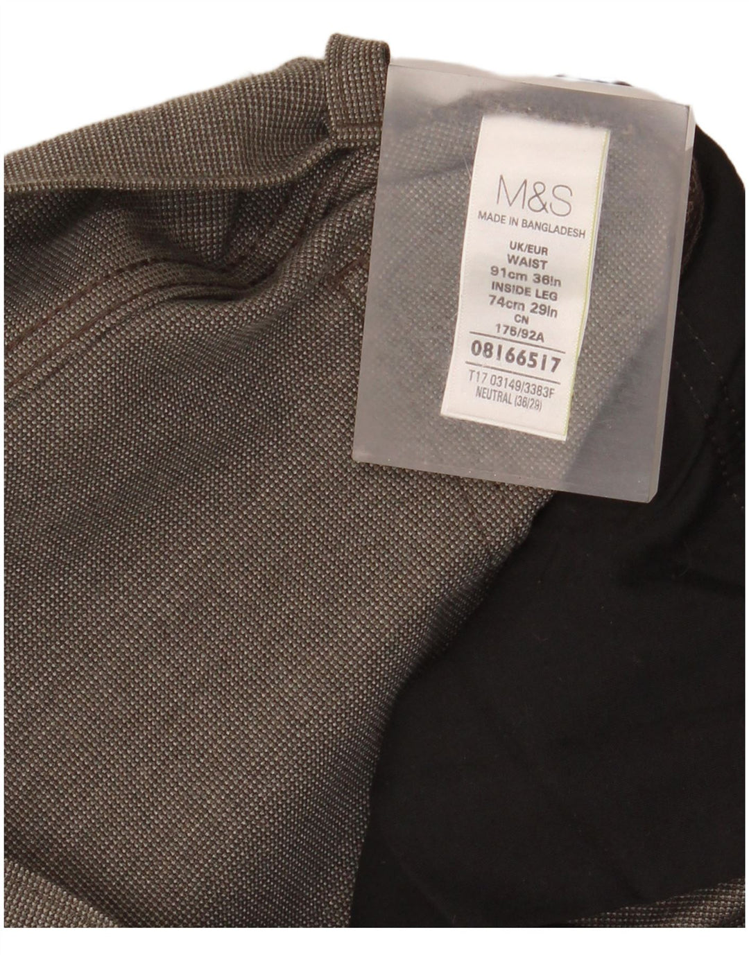 Męskie spodnie codzienne Marks & Spencer Slim Fit W36 L29 Brązowy poliester