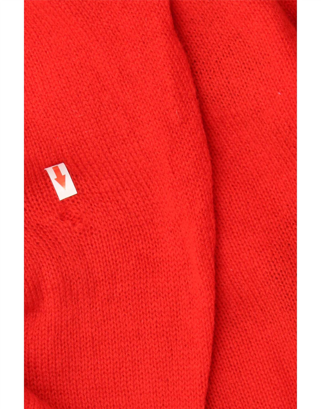 Vintage męski sweter z okrągłym dekoltem, duży czerwony Argyle/diament