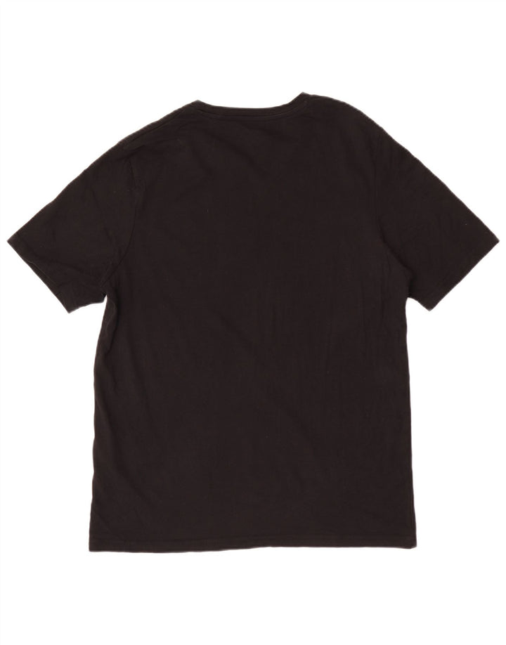 Męski T-shirt z grafiką Jack & Jones, średni czarny, bawełniany