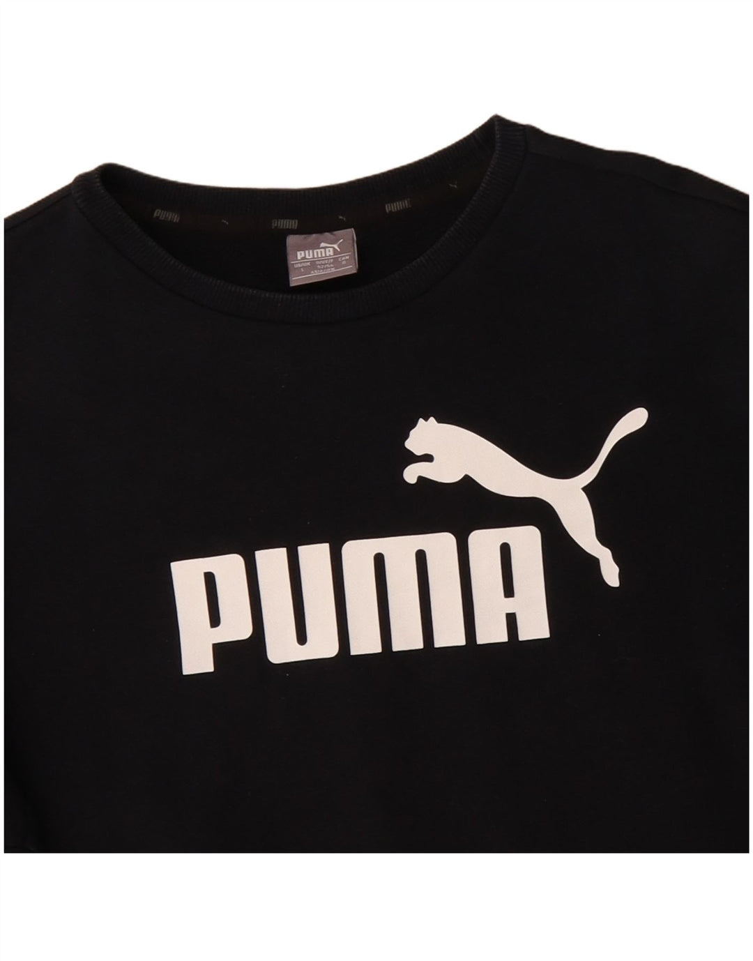 Męska bluza z grafiką Puma, duża, czarna, bawełniana