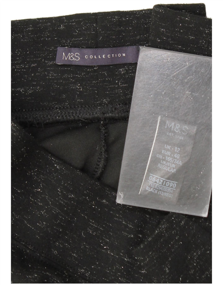 Legginsy damskie Marks & Spencer UK 12 Medium W28 L27 Czarne nakrapiane