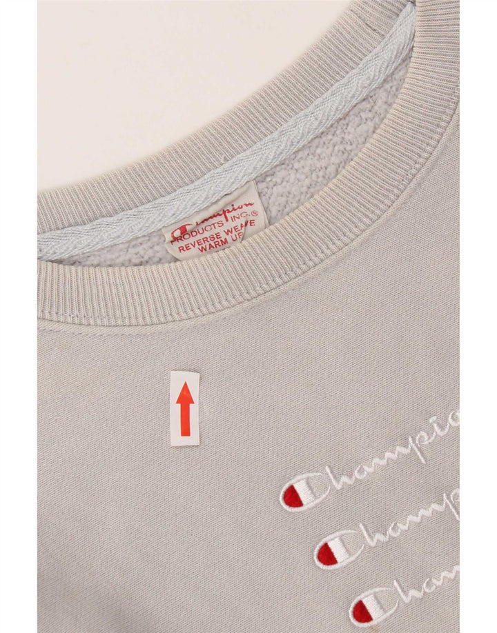Damska bluza z grafiką Champion UK 10 Small, szara bawełna