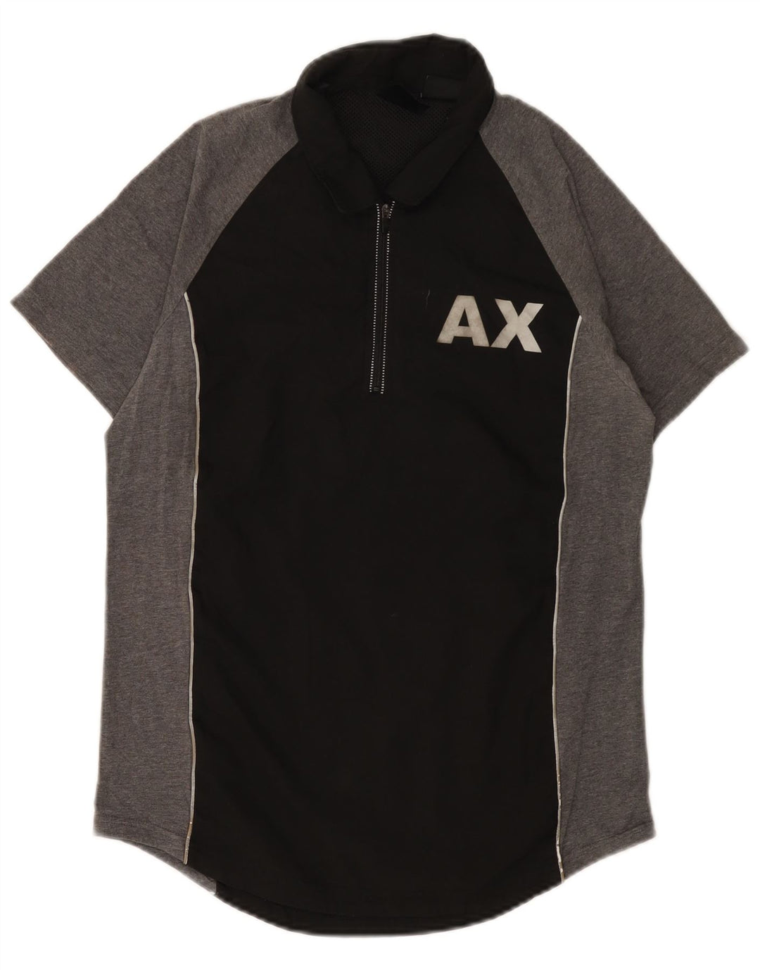 Męska koszulka polo Armani Exchange z grafiką, mała, czarna, z blokami kolorów