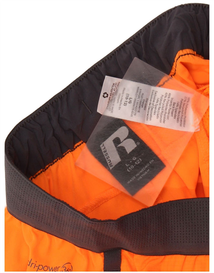 Spodenki sportowe RUSSELL ATHLETIC Chłopięce Dri-Power 10-11 lat, duże, pomarańczowe