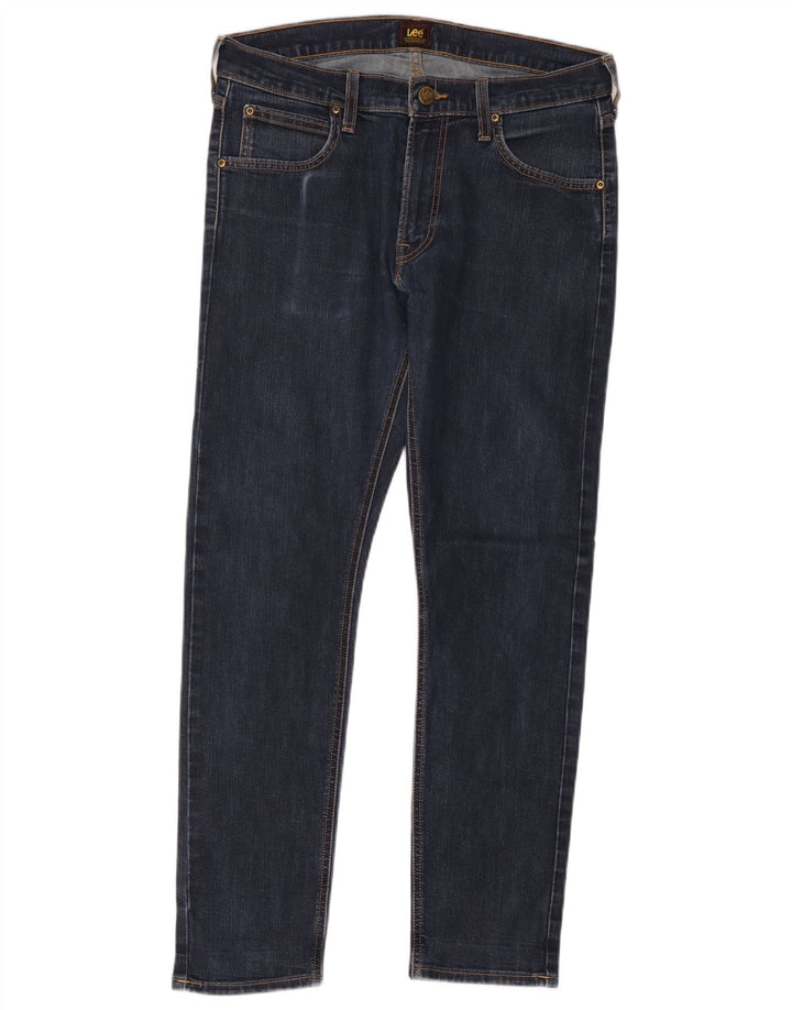 Lee Męskie Luke Slim Jeans W32 L32 Granatowa bawełna