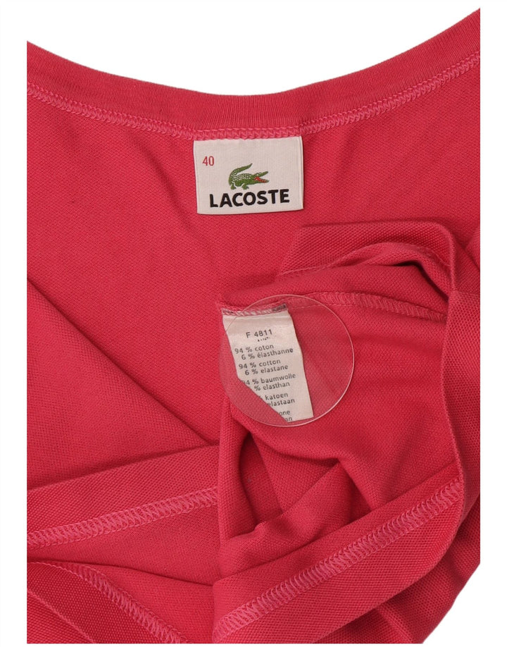 Lacoste Damski top na ramiączkach, rozmiar 40, średni różowy, bawełniany