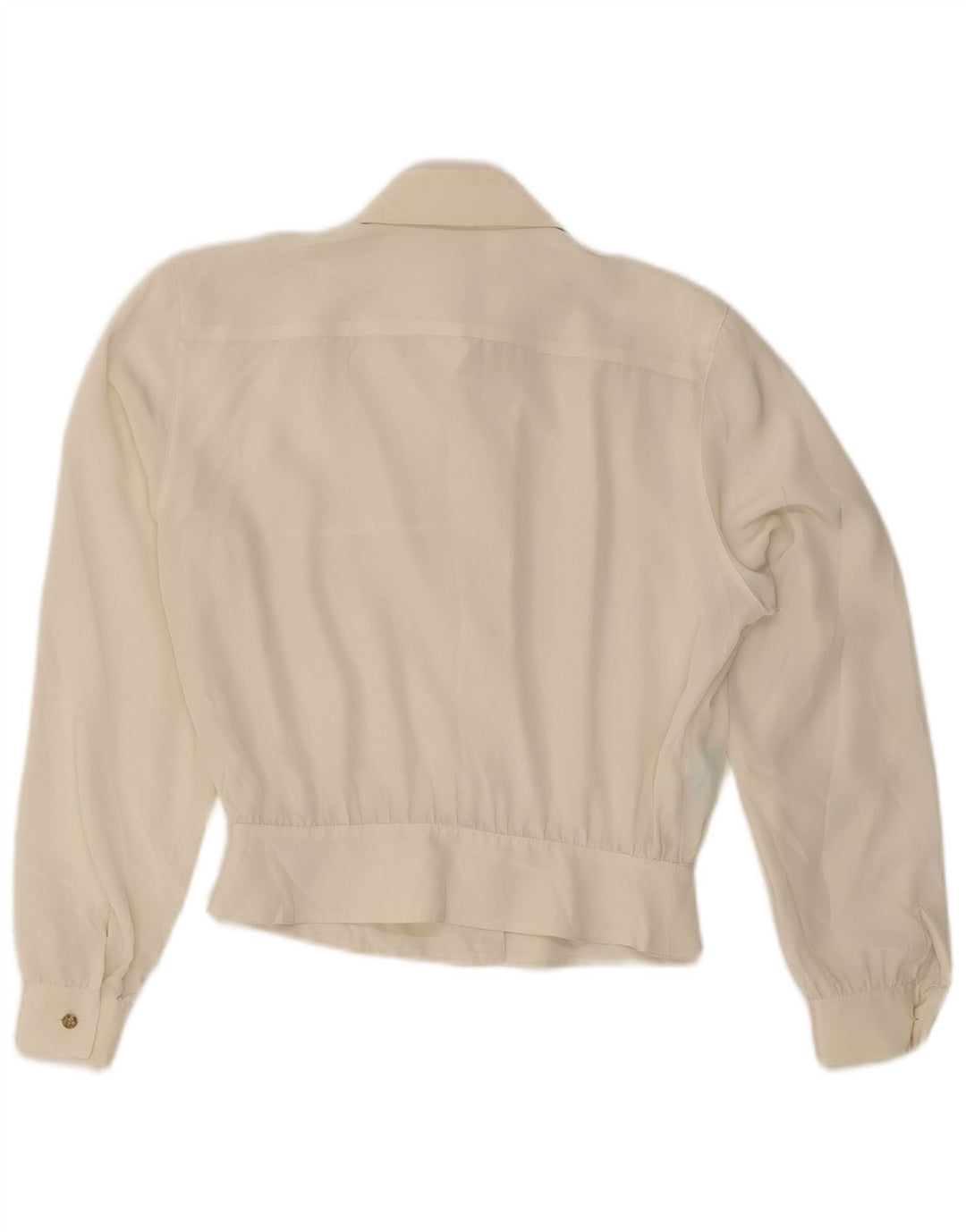 ICAM Womens Crop Shirt Blouse IT 44 Medium White Polyester