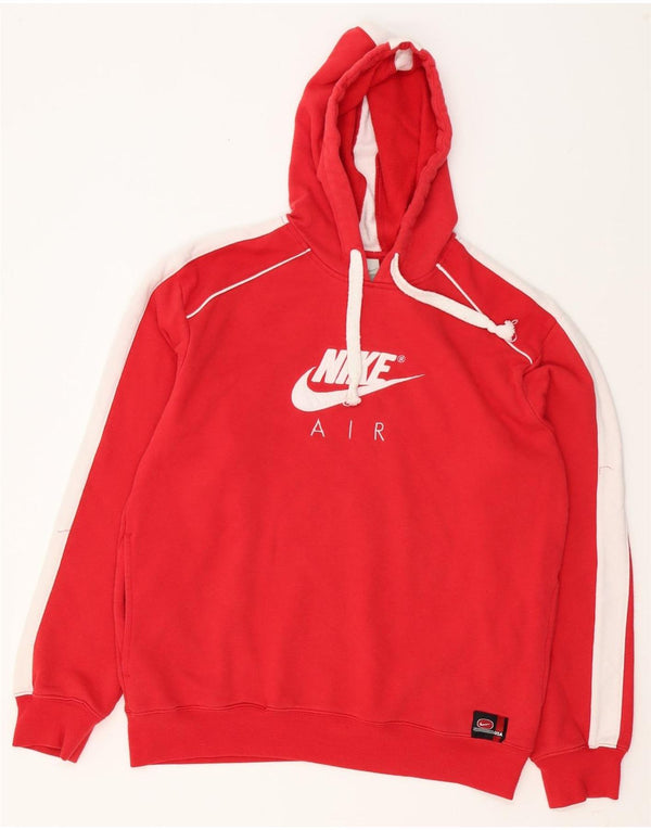 Męska bluza z kapturem Nike z grafiką, bawełniana, w kolorze średniej czerwieni