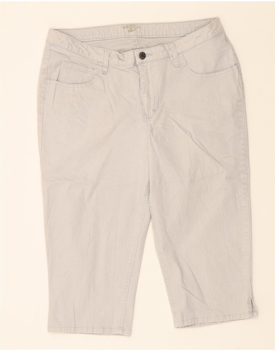 LEE Womens Riders Bermuda Shorts Size 16 XL W34  Grey Cotton Vintage Lee and Second-Hand Lee from Messina Hembry 