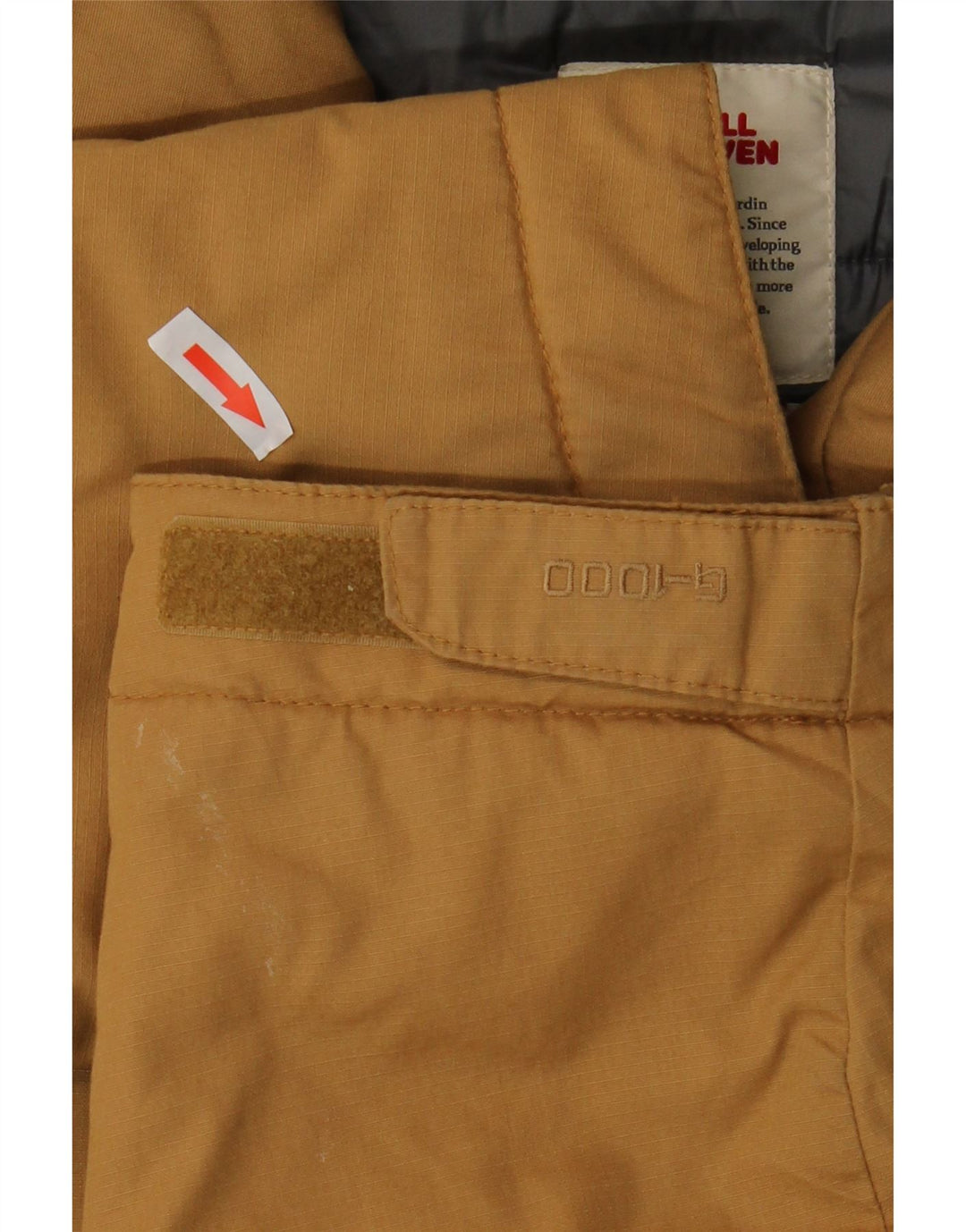 Męska kurtka wiatrówka z kapturem Fjall Raven UK 42 XL beżowa