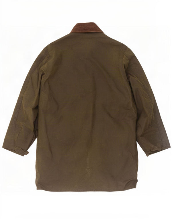 Męska kurtka Barbour Border Waxed Cotton UK 40, średni khaki, blok kolorów