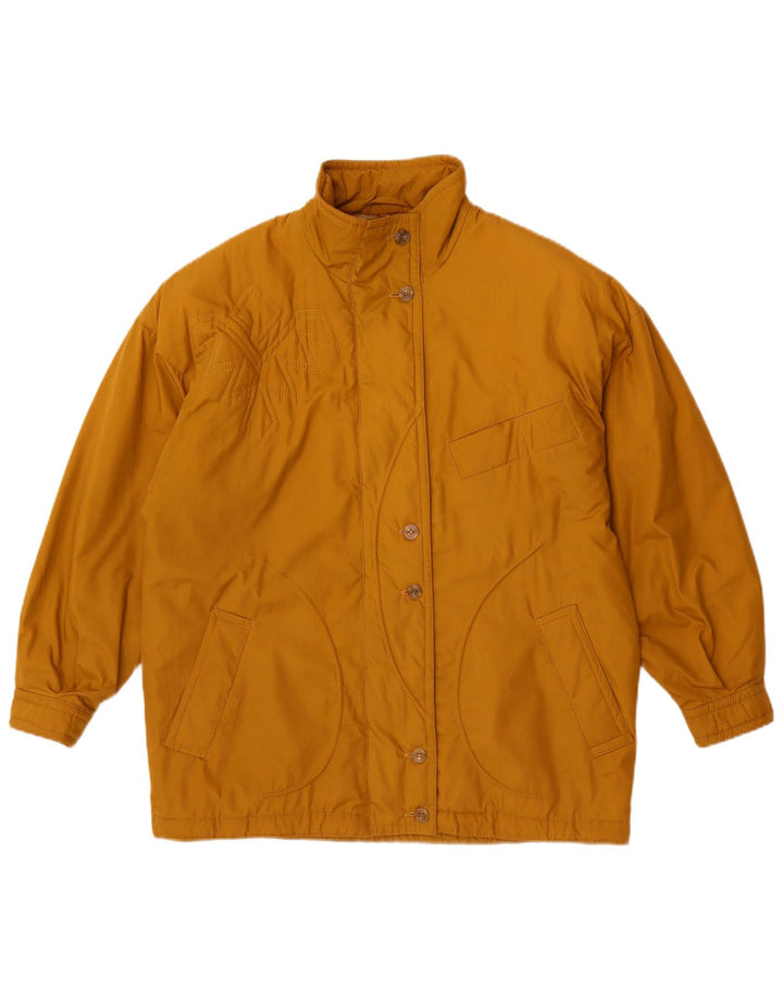 VINTAGE Womens Windbreaker Jacket UK 18 XL Yellow Polyester