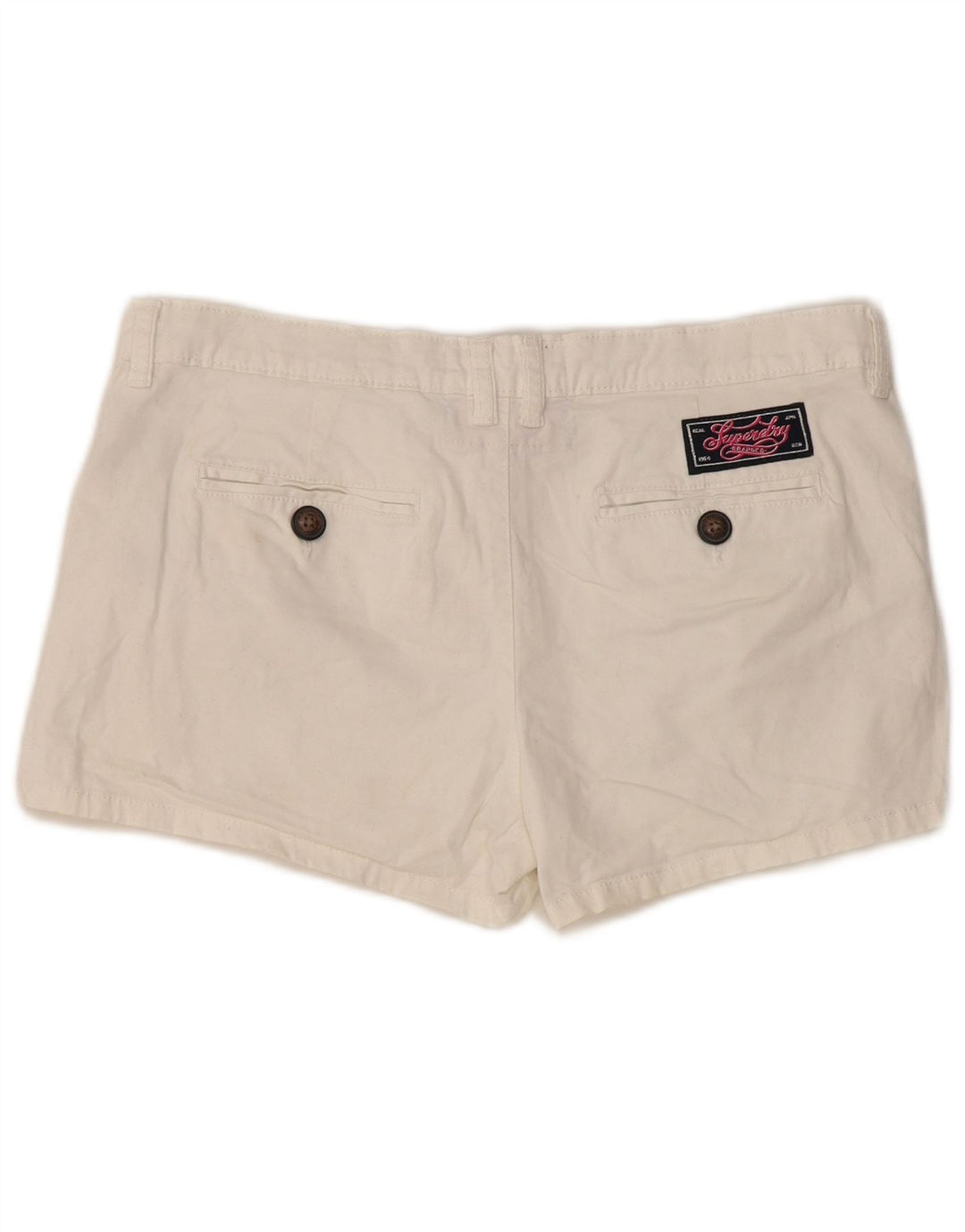 Damskie spodenki chino Superdry, średnie W34, biała bawełna