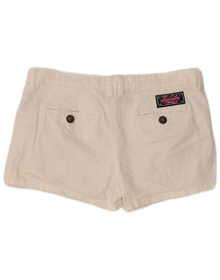 Damskie spodenki chino Superdry, średnie W34, biała bawełna