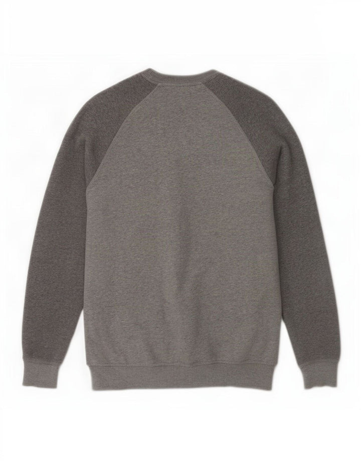 Adidas Męska bluza z grafiką, mała, szara, bawełniana