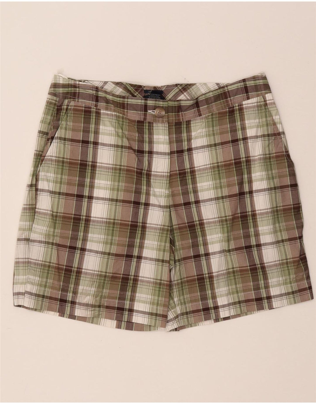 Damskie spodenki Chino IZOD US 8 Medium W32 Khaki, bawełna w kratkę