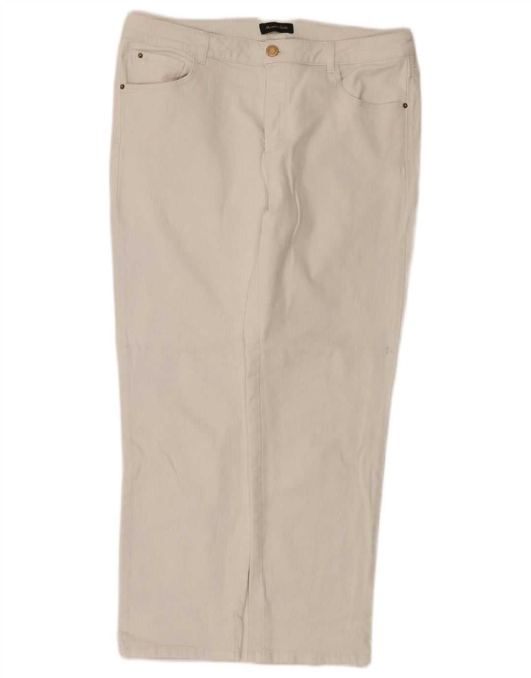 Damskie proste dżinsy Massimo Dutti EU 42 duże W32 L26 białe