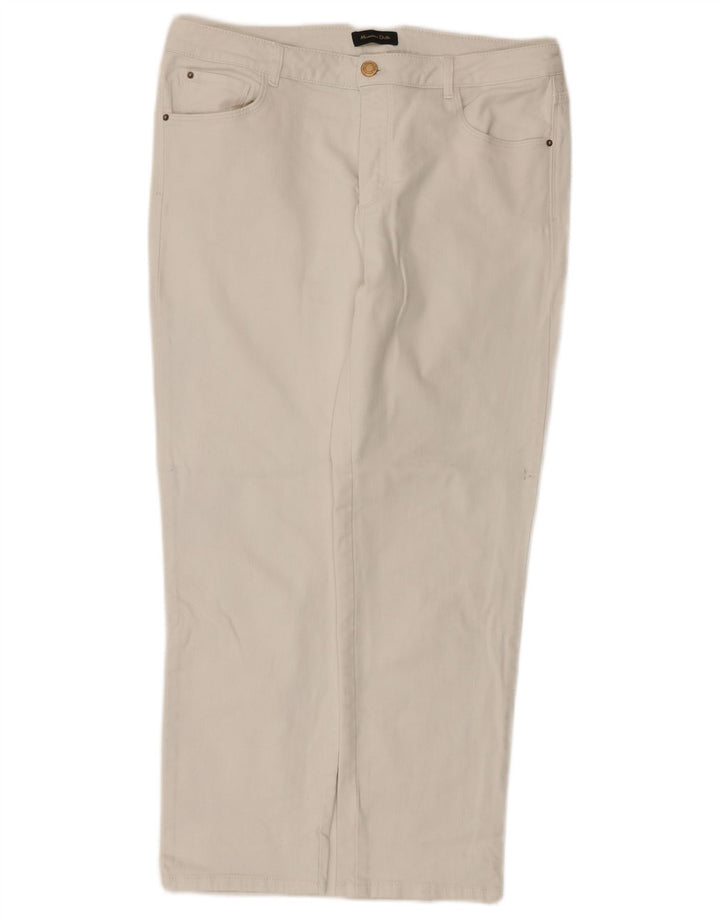 Damskie proste dżinsy Massimo Dutti EU 42 duże W32 L26 białe