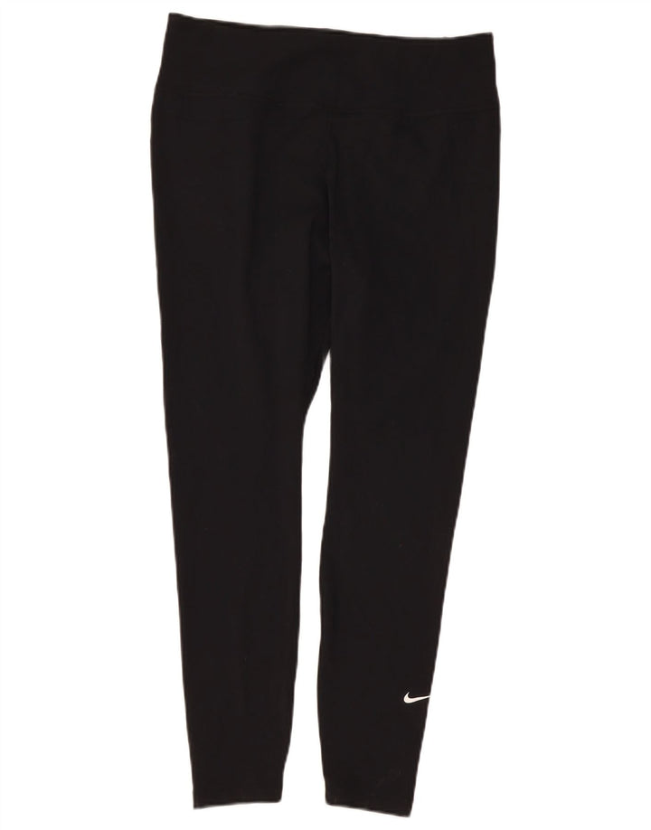 Damskie legginsy Nike Dri Fit UK 14, duże, czarne, poliestrowe