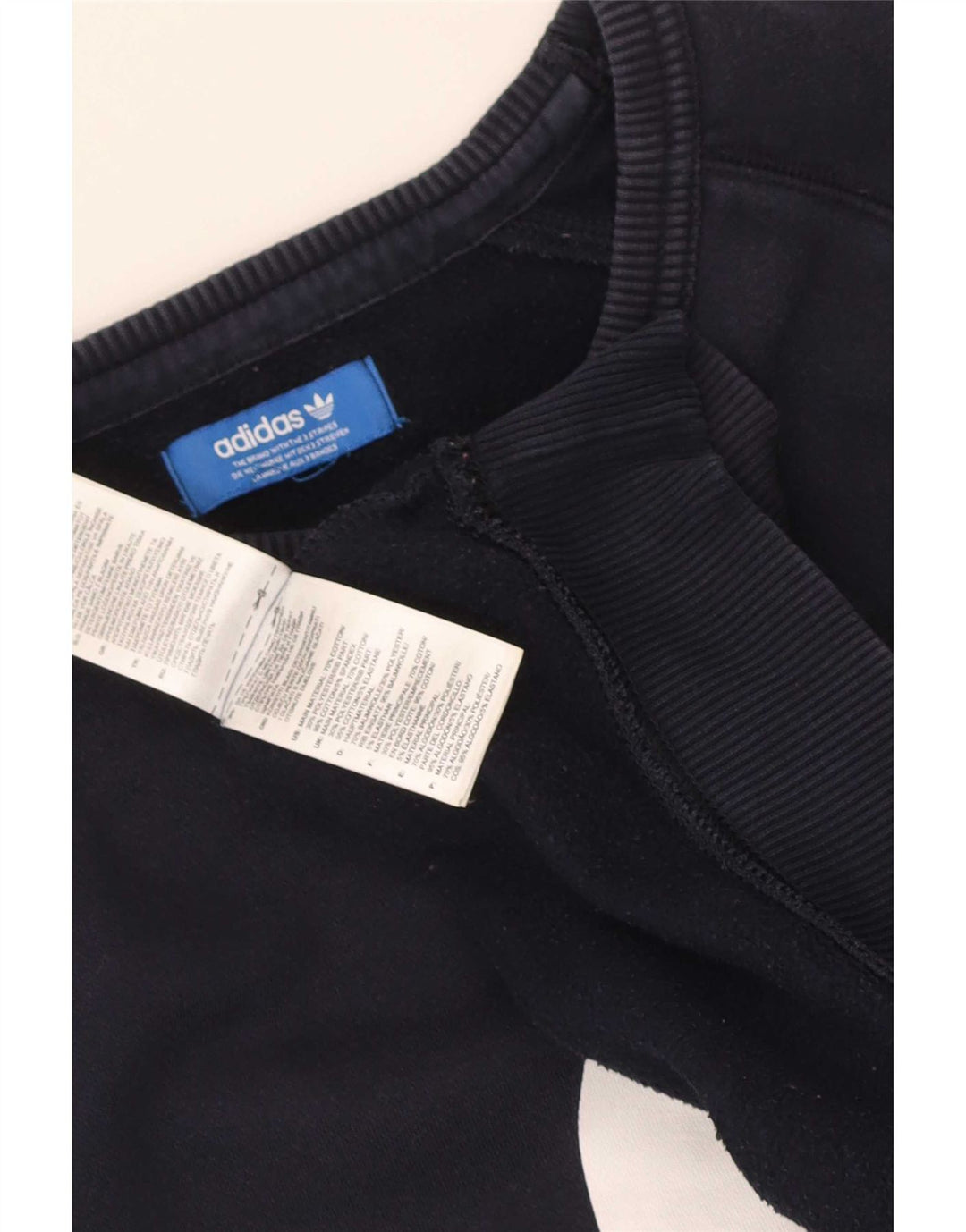 Adidas Męska bluza z grafiką, duża, granatowa, bawełniana