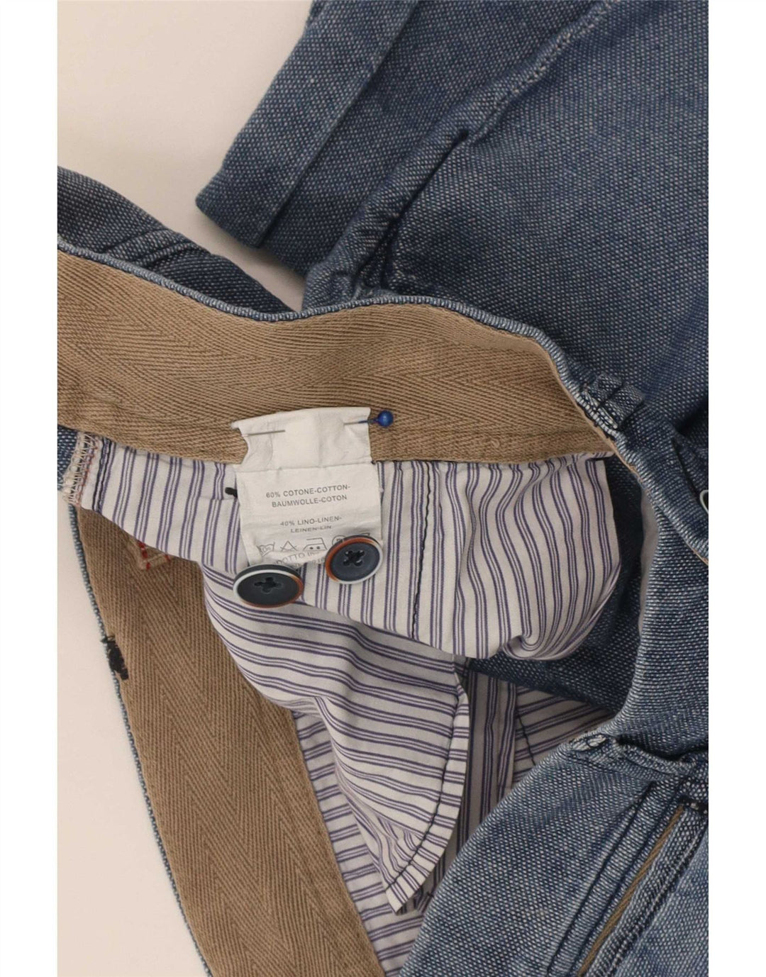 Spodenki damskie Refrigiwear Regular Chino W30 Średnioniebieskie bawełniane