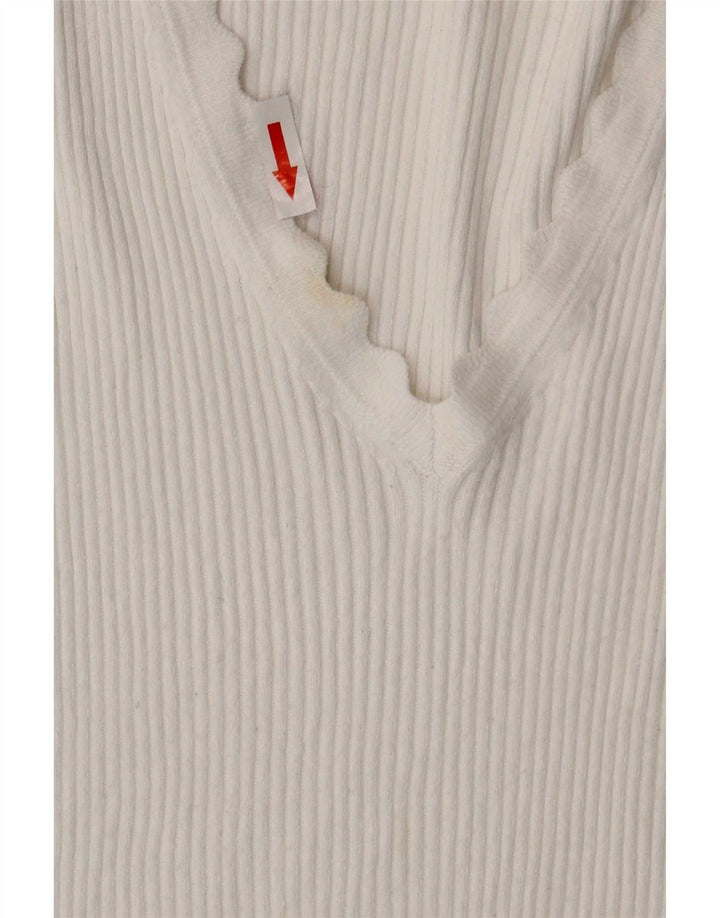 T-shirt damski Marks & Spencer Top UK 14 Large, biała wiskoza