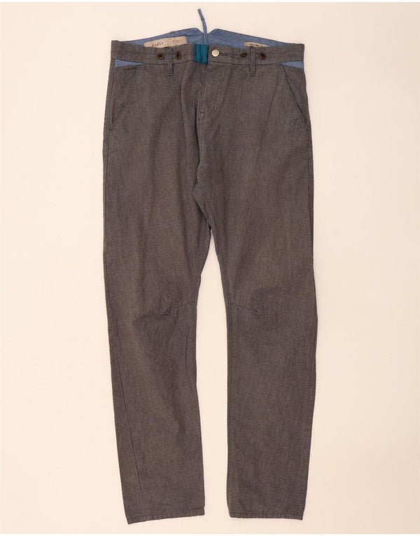 Męskie proste spodnie chino Guess W31 L31 szare bawełniane