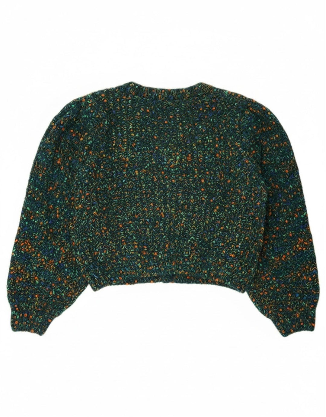 Sweter damski Cider Crop Cardigan UK 16, duży, zielony, nakrapiany poliester