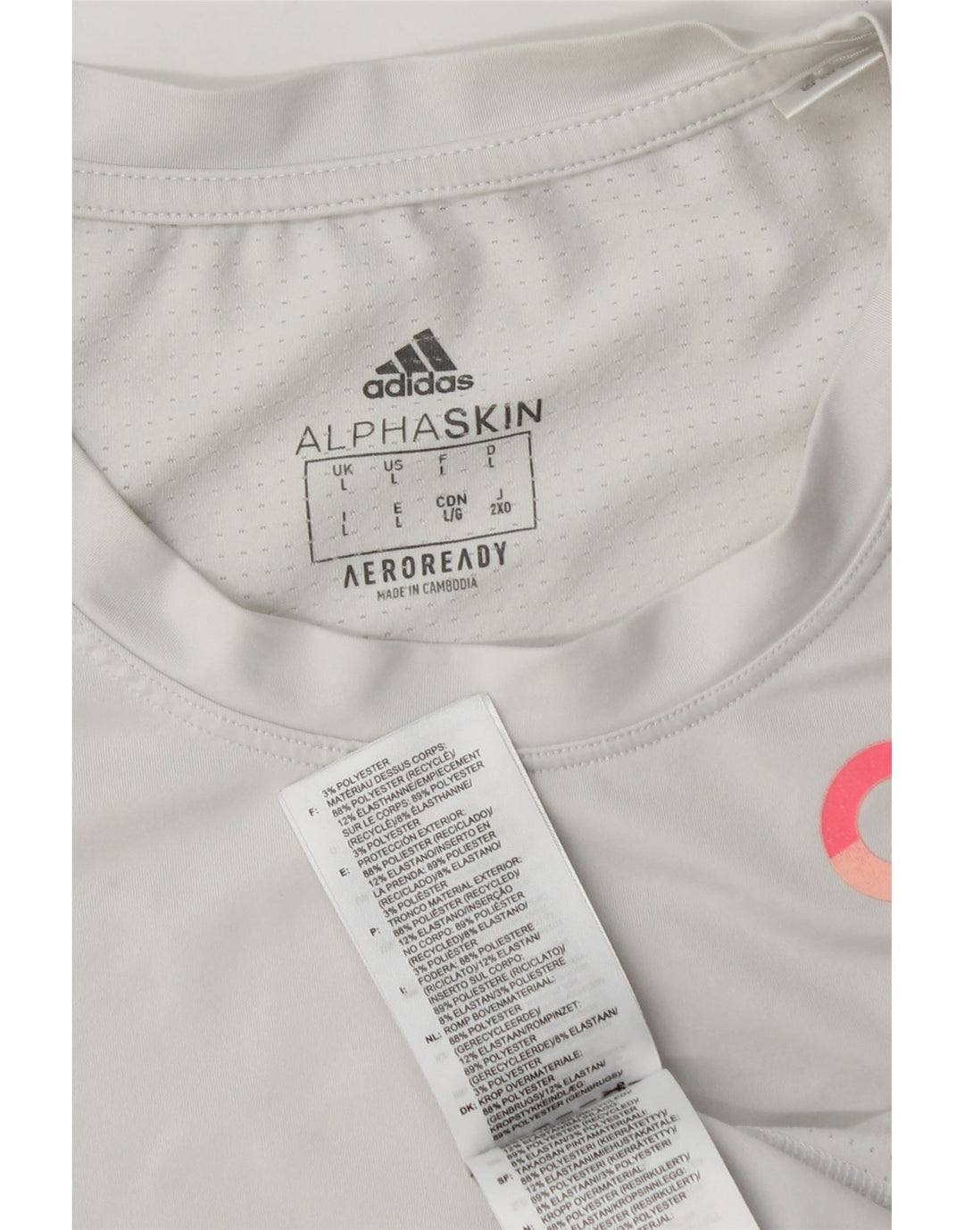Męski T-shirt ADIDAS Aeroready z grafiką, duży, szary, poliestrowy