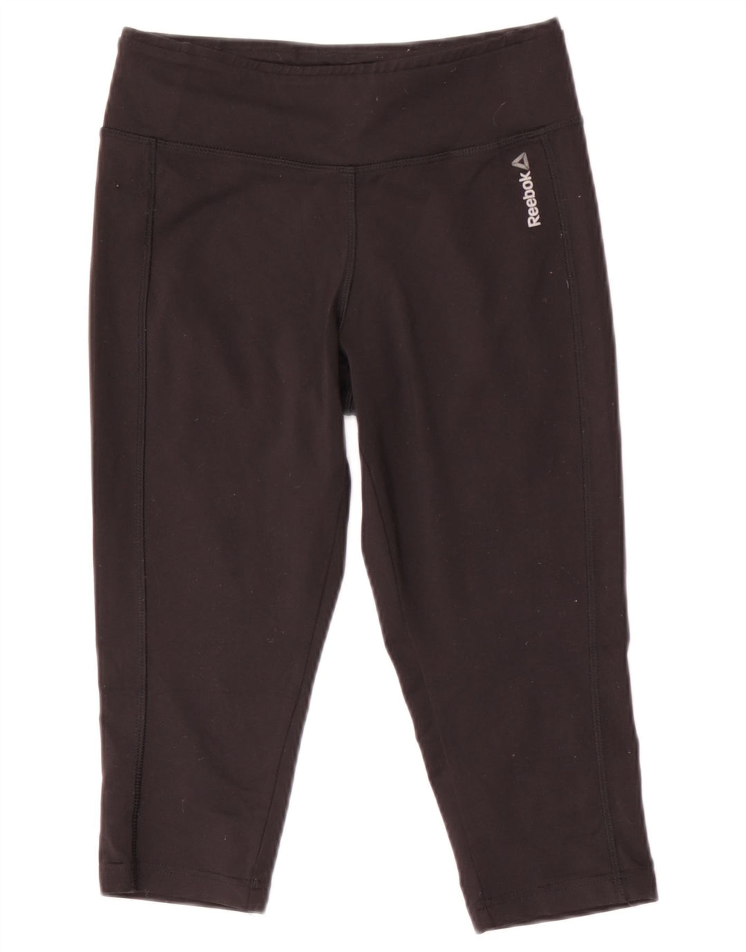Damskie legginsy Capri REEBOK UK 8/10, małe, czarne, poliestrowe