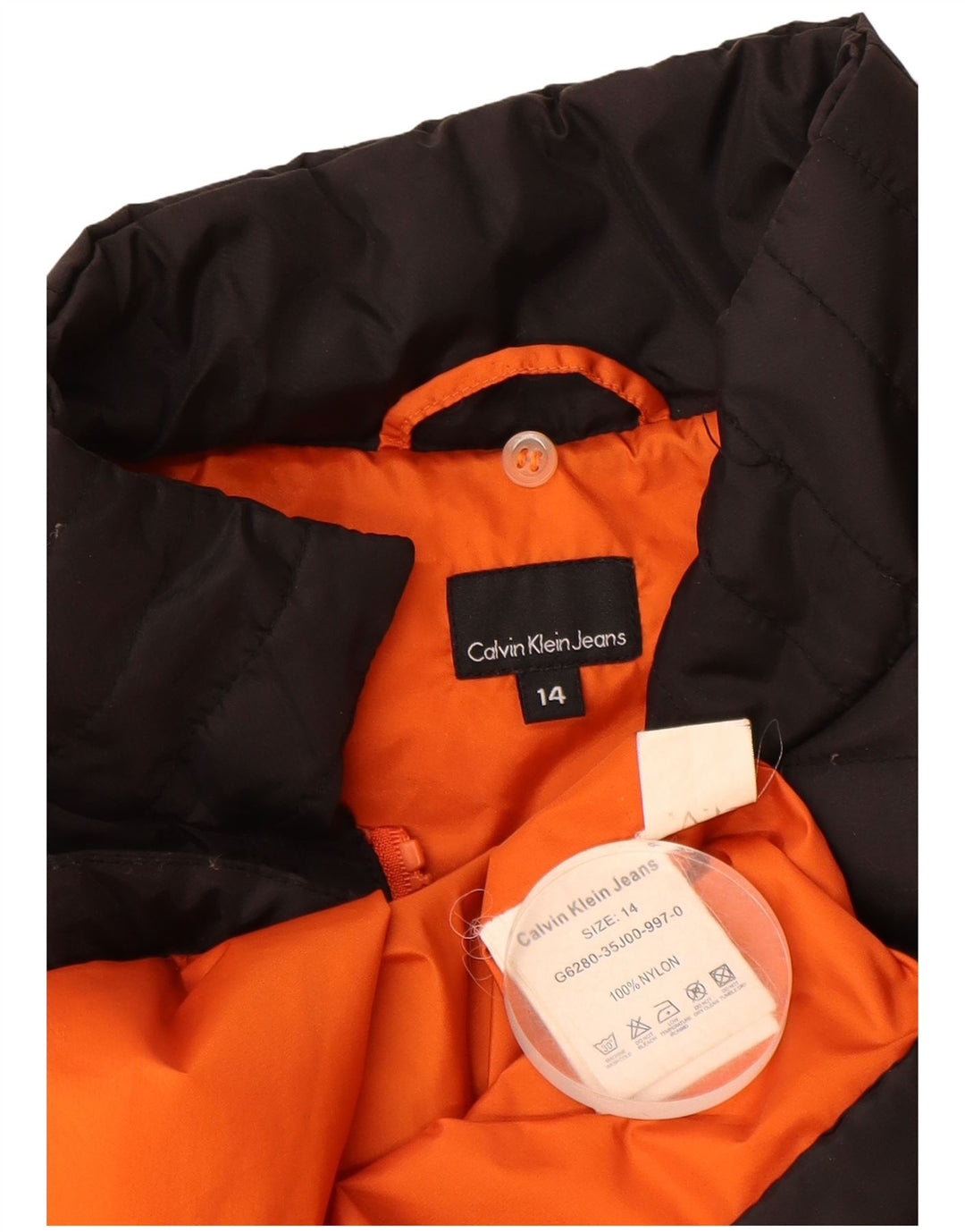 Wyściełana kurtka chłopięca CALVIN KLEIN JEANS 13-14 lat, czarna, nylonowa