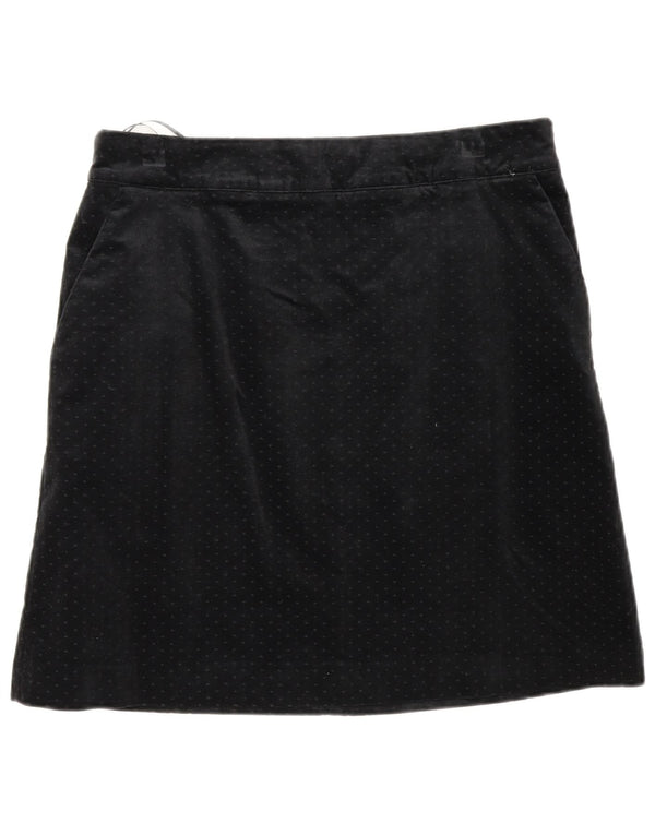 Crew Clothing Damska aksamitna spódnica w kształcie litery A UK 12 Medium W32 Black Spotted