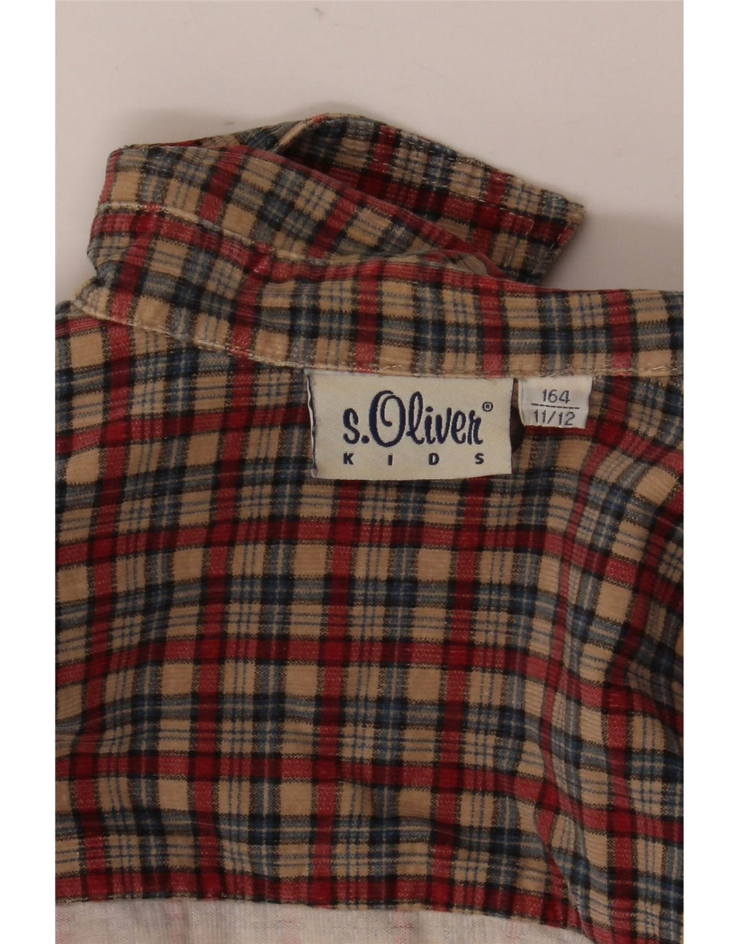 S.Oliver Chłopięca sztruksowa koszula 11-12 lat, bawełniana w czerwoną kratę