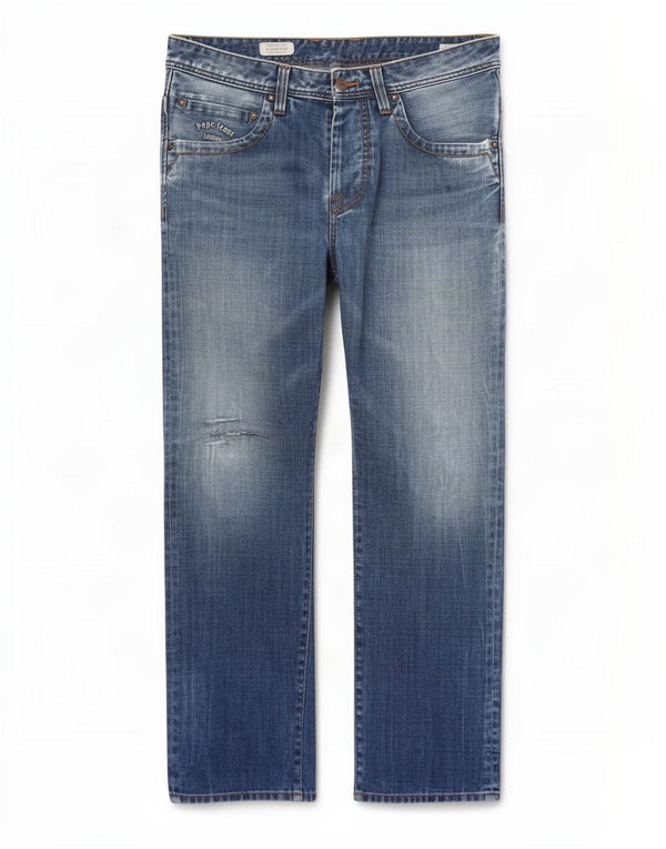 PEPE Jeansy Męskie Comfort Fit Straight W34 L32 Niebieska bawełna